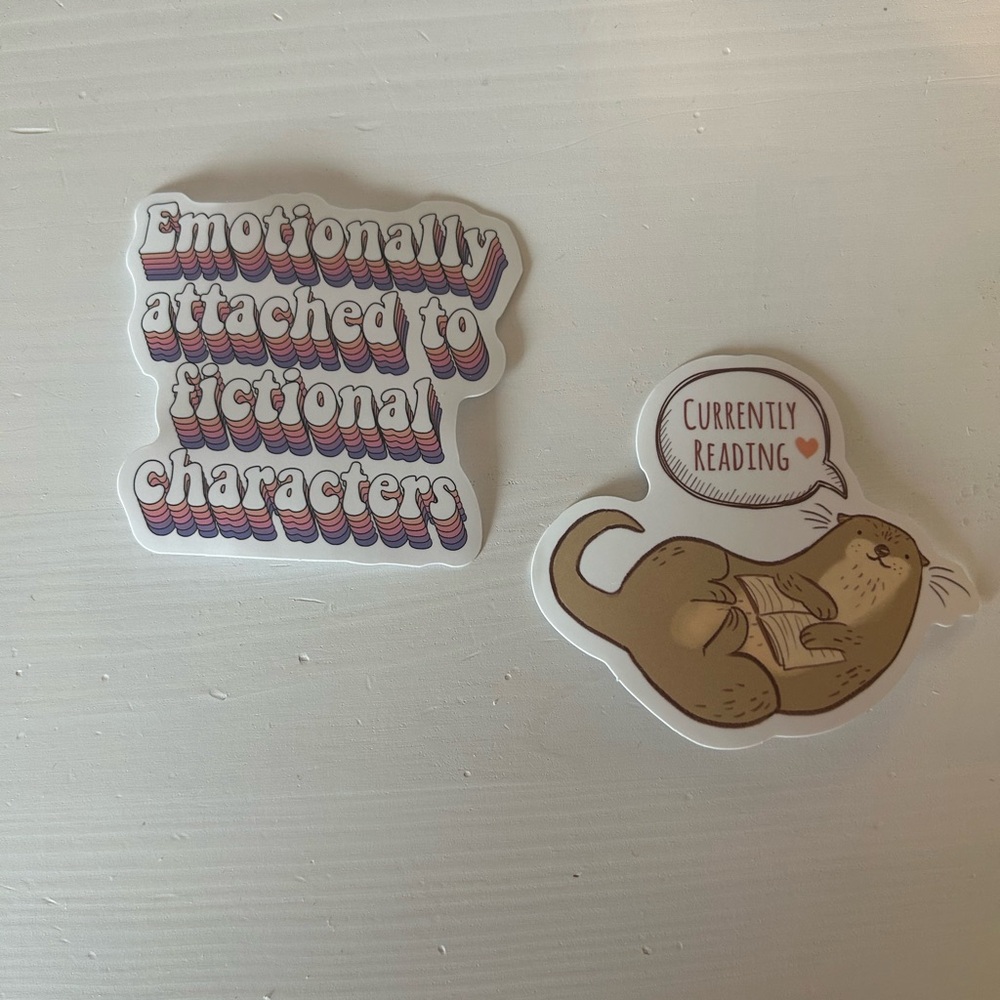 Free with any purchase! Cute Otter and Quote Stickers